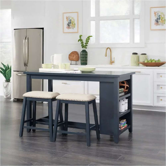Liberty Furniture - Brook Creek 3 Piece Counter Set Navy - 942NY-CD-3CTS veiw 1