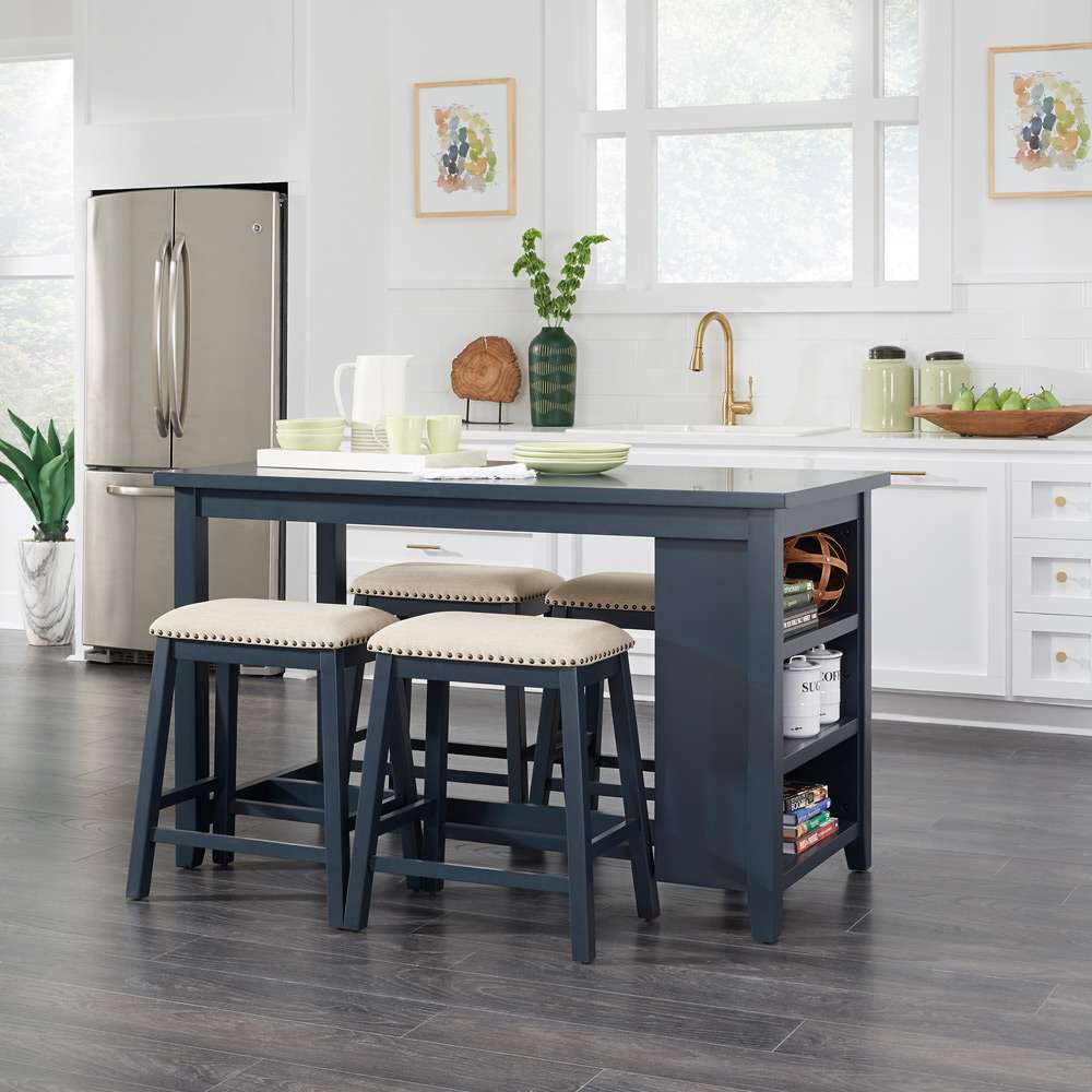 Liberty Furniture - Brook Creek 5 Pc Counter Set Navy - 942NY-CD-5CTS veiw 1