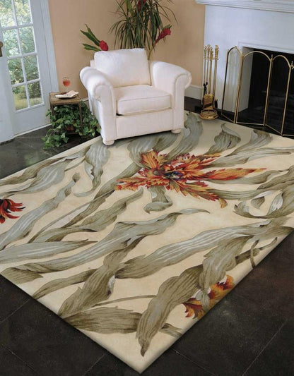 Nourison - Tropics TS01 White 76in x 96in Rug - TS01-99446819079 veiw 2