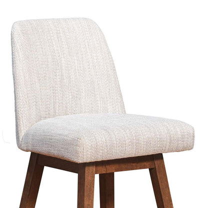 Armen Living  - Amalie Swivel Bar Stool in Brown Oak Wood Finish with Beige Fabric - 840254332089 veiw 6