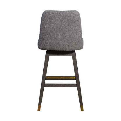Armen Living  - Amalie Swivel Bar Stool in Grey Oak Wood Finish with Grey Boucle Fabric - 840254332027 veiw 5