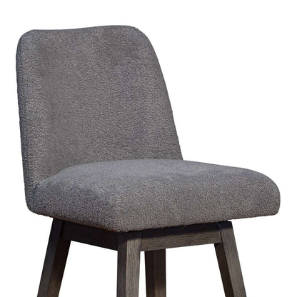 Armen Living  - Amalie Swivel Bar Stool in Grey Oak Wood Finish with Grey Boucle Fabric - 840254332027 veiw 6