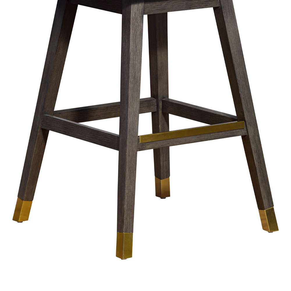 Armen Living  - Amalie Swivel Bar Stool in Grey Oak Wood Finish with Grey Boucle Fabric - 840254332027 veiw 8