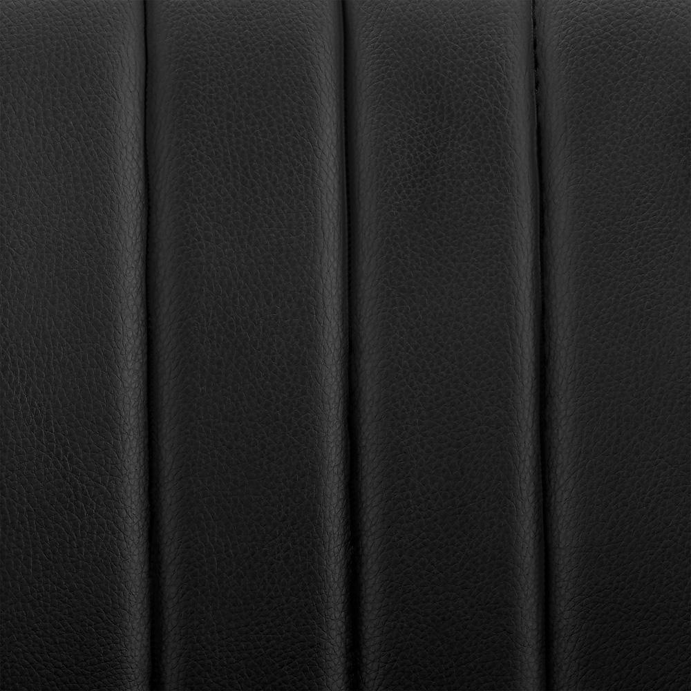 Armen Living - Brock Adjustable Black Faux Leather and Walnut Wood Bar Stool with Black Base - LCBCBAWABLBL veiw 9