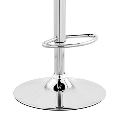 Armen Living - Brock Adjustable Gray Faux Leather and Walnut Wood with Chrome Finish Bar Stool - LCBCBAWAGR veiw 8