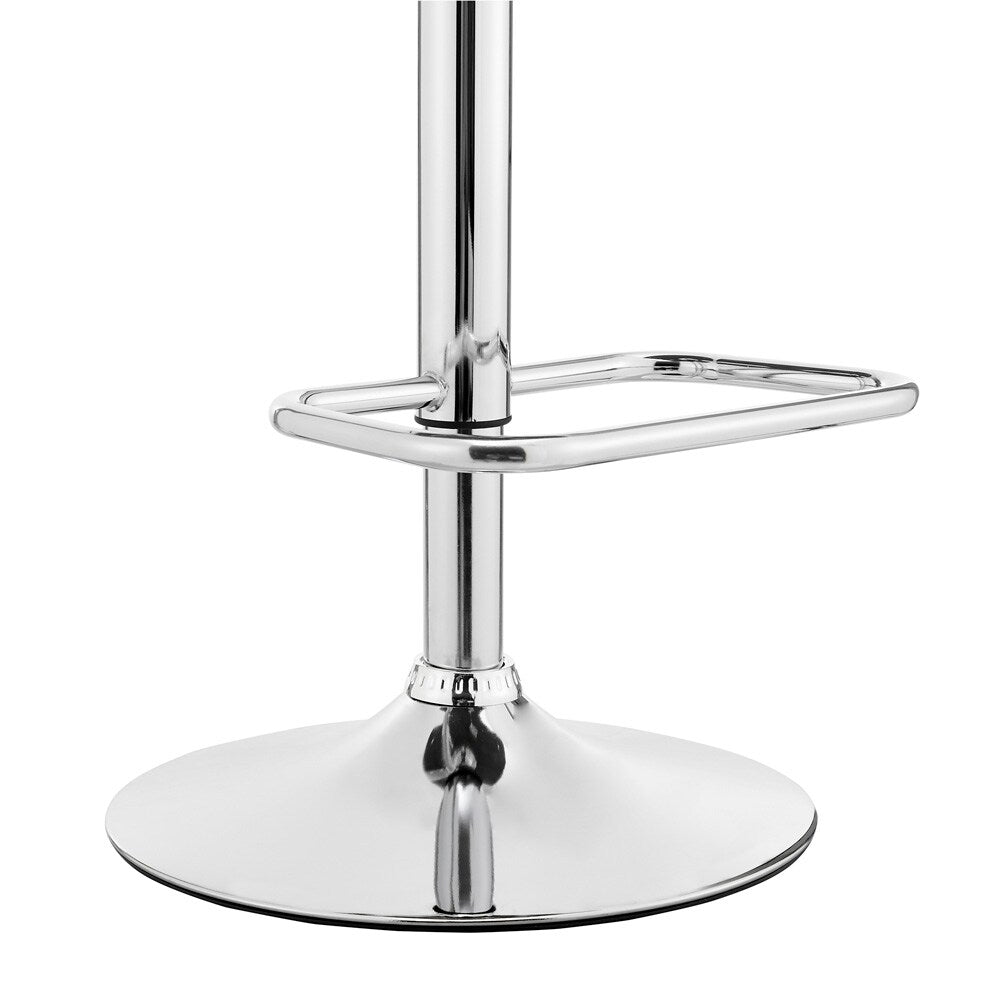 Armen Living - Leland Adjustable Black Faux Leather and Chrome Finish Bar Stool - LCLEBAWABL veiw 7