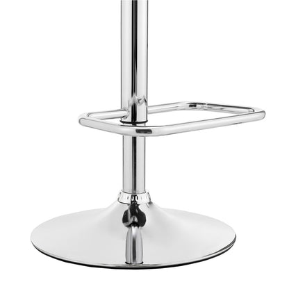 Armen Living - Leland Adjustable Black Faux Leather and Chrome Finish Bar Stool - LCLEBAWABL veiw 7