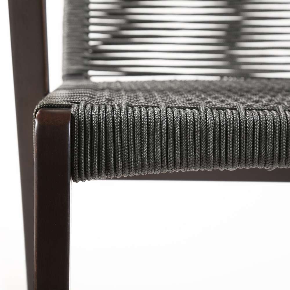 Armen Living - Nabila Outdoor Dark Eucalyptus Wood and Grey Rope Counter and Bar height Stool - 840254333451 veiw 6