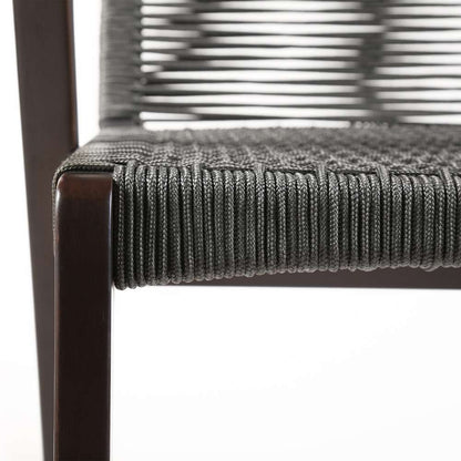 Armen Living - Nabila Outdoor Dark Eucalyptus Wood and Grey Rope Counter and Bar height Stool - 840254333451 veiw 6