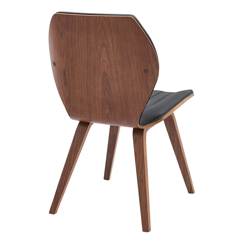 Armen Living - Ontario Gray Faux Leather and Walnut Wood Dining Chairs (Set of 2) - LCONSIWAGR veiw 4