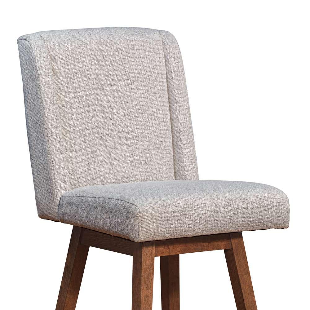 Armen Living  - Stancoste Swivel Bar Stool in Brown Oak Wood Finish with Taupe Fabric - 840254332126 veiw 6