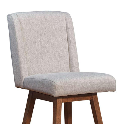 Armen Living  - Stancoste Swivel Bar Stool in Brown Oak Wood Finish with Taupe Fabric - 840254332126 veiw 6