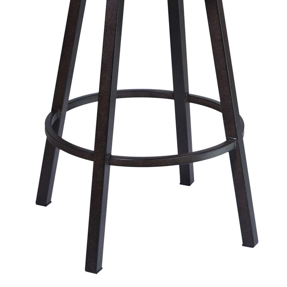 Armen Living - Titana 26in Barstool in Auburn Bay finish with Brown Pu upholstery - 721535746842 veiw 4