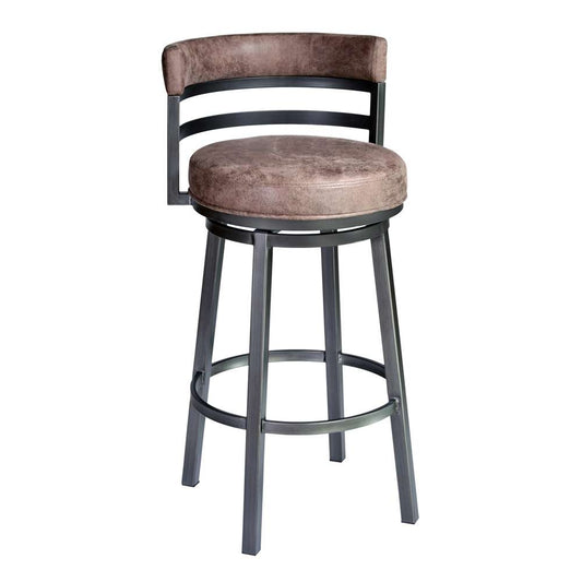 Armen Living - Titana 26in Barstool in Mineral finish with Bandero Tobacco upholstery - 721535746866 veiw 1