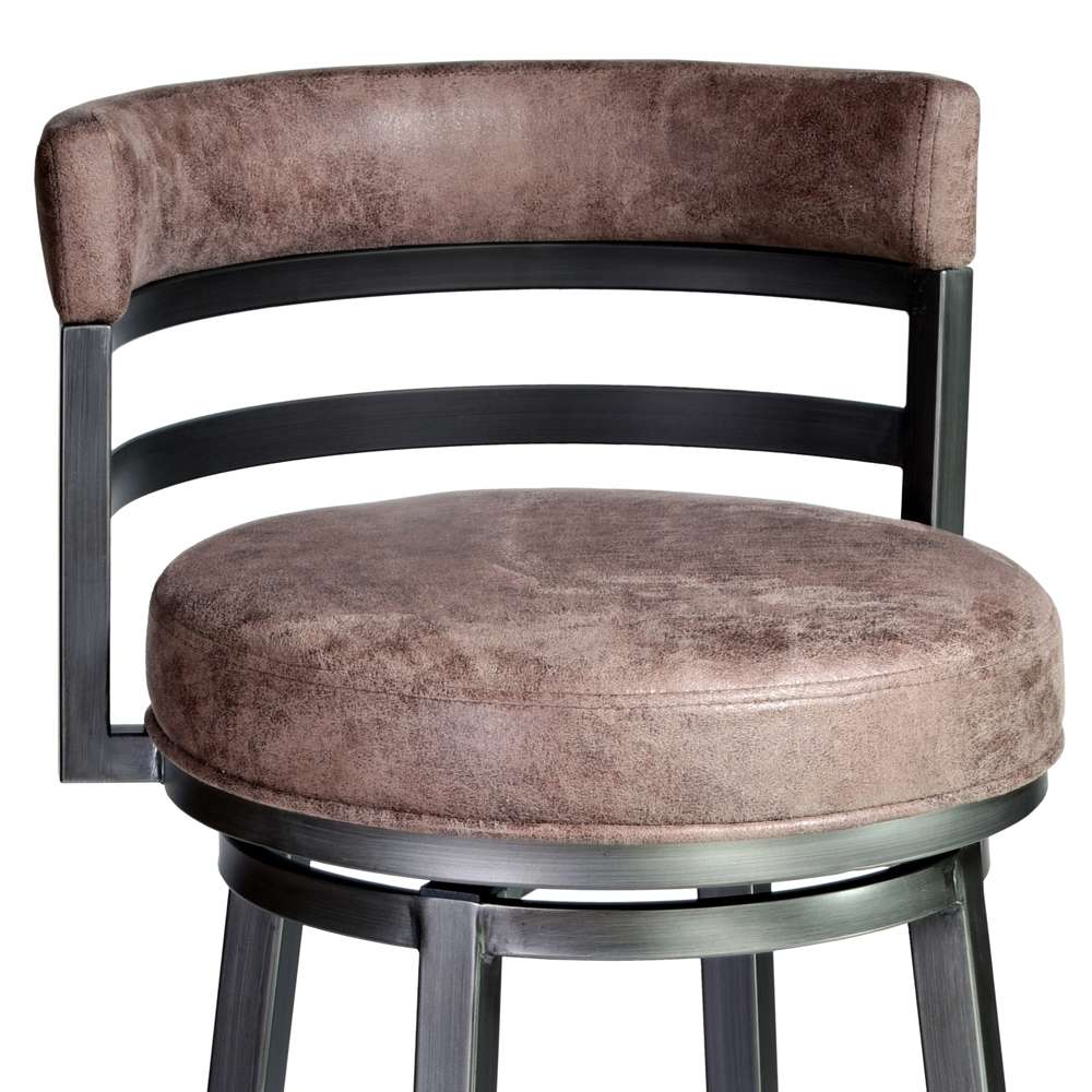 Armen Living - Titana 26in Barstool in Mineral finish with Bandero Tobacco upholstery - 721535746866 veiw 3