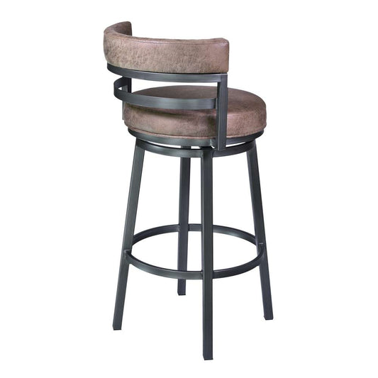Armen Living - Titana 30in Barstool in Mineral finish with Bandero Tobacco upholstery - 721535746873 veiw 2