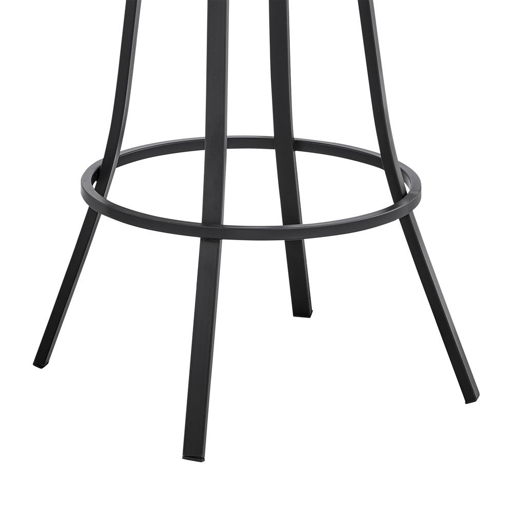 Armen Living - Valerie 26in Swivel Slate Grey Faux Leather and Black Metal Bar Stool - LCVLBAMBGR26 veiw 8