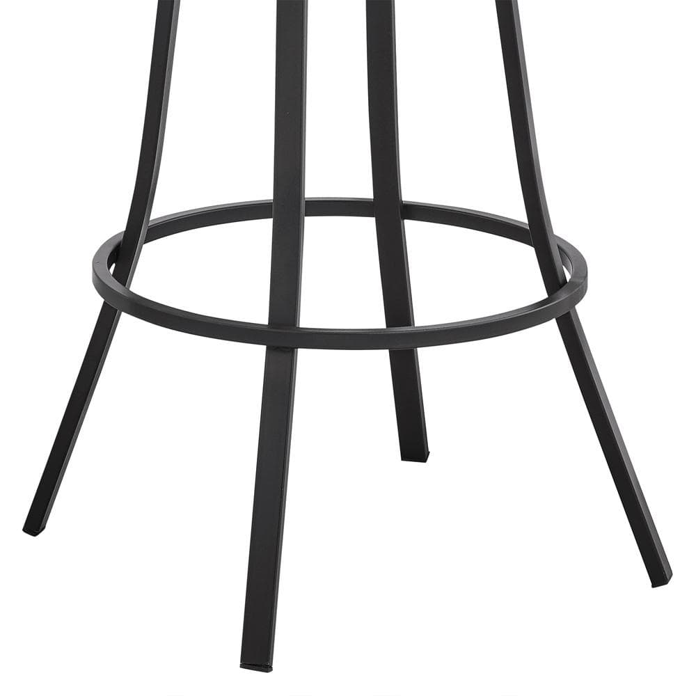 Armen Living - Valerie 26in Swivel Brown Faux Leather and Java Brown Metal Bar Stool - LCVLBAJVCHO26 veiw 8