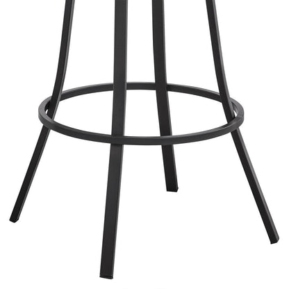Armen Living - Valerie 26in Swivel Brown Faux Leather and Java Brown Metal Bar Stool - LCVLBAJVCHO26 veiw 8