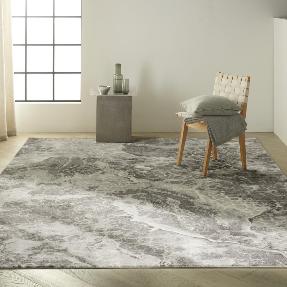 Calvin Klein - Gradient 79in x 99in Grey and White Artistic Area Rug - GDT06-99446742254_CLOSEOUT veiw 2