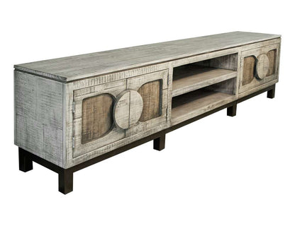 IFD - Cosala 4 Doors & Shelves, 93in TV Stand, w/ White Finish - IFD8081STN93WT veiw 1