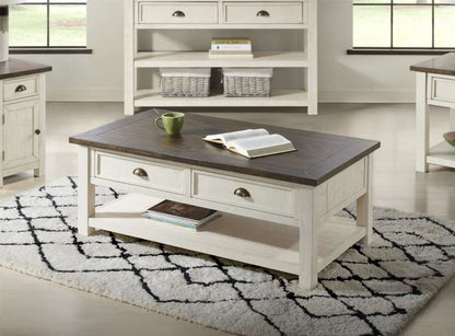 Martin Svensson Home -  Monterey Coffee Table, Cream White and Brown - 890626 veiw 2