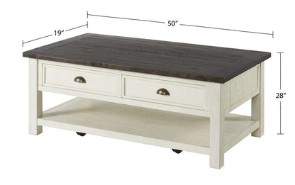 Martin Svensson Home -  Monterey Coffee Table, Cream White and Brown - 890626 veiw 3