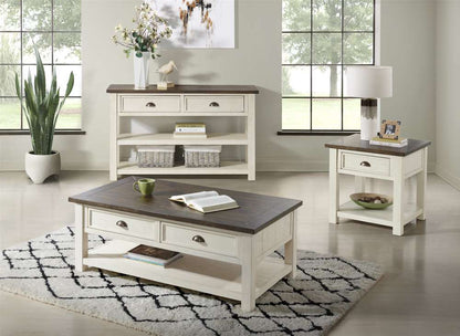 Martin Svensson Home -  Monterey Coffee Table, Cream White and Brown - 890626 veiw 4