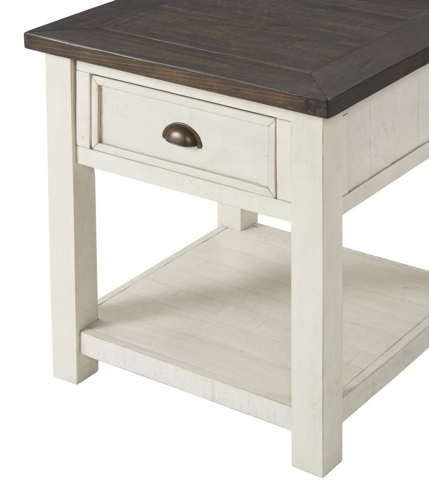 Martin Svensson Home -  Monterey End Table, Cream White and Brown - 890636 veiw 2