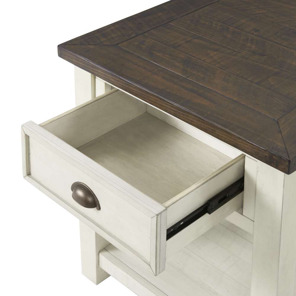 Martin Svensson Home -  Monterey End Table, Cream White and Brown - 890636 veiw 3