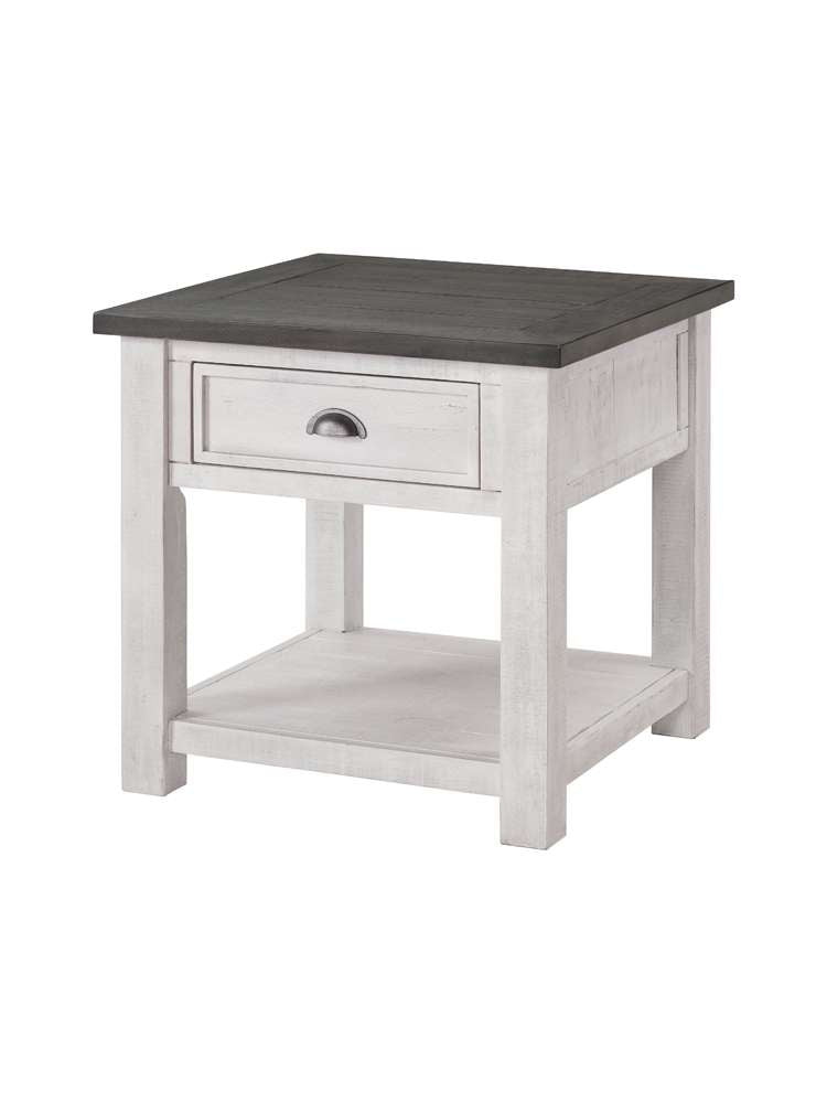 Martin Svensson Home -  Monterey End Table, White and Grey - 890635 veiw 1