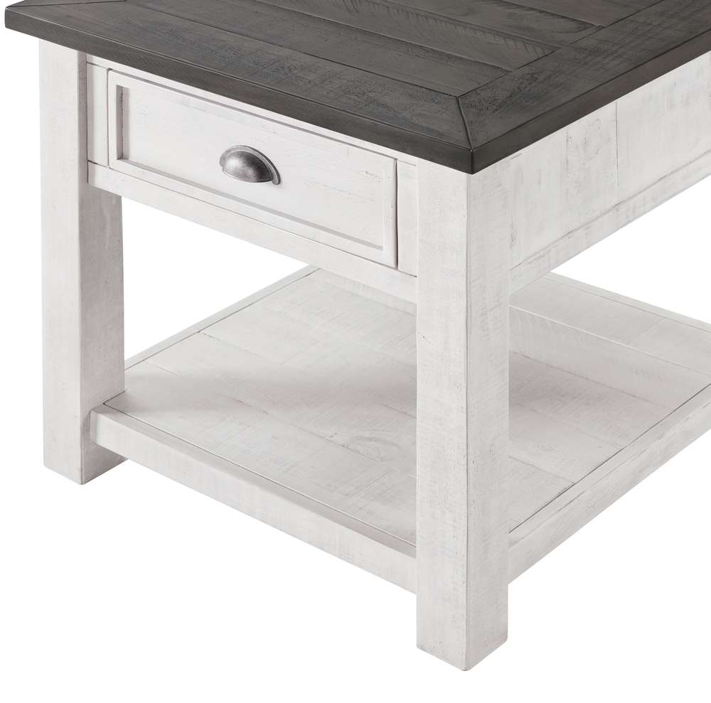 Martin Svensson Home -  Monterey End Table, White and Grey - 890635 veiw 2