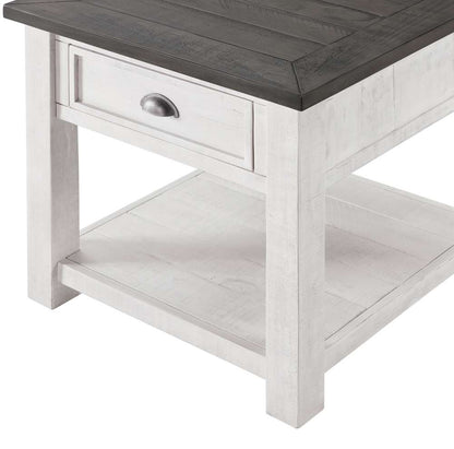 Martin Svensson Home -  Monterey End Table, White and Grey - 890635 veiw 2