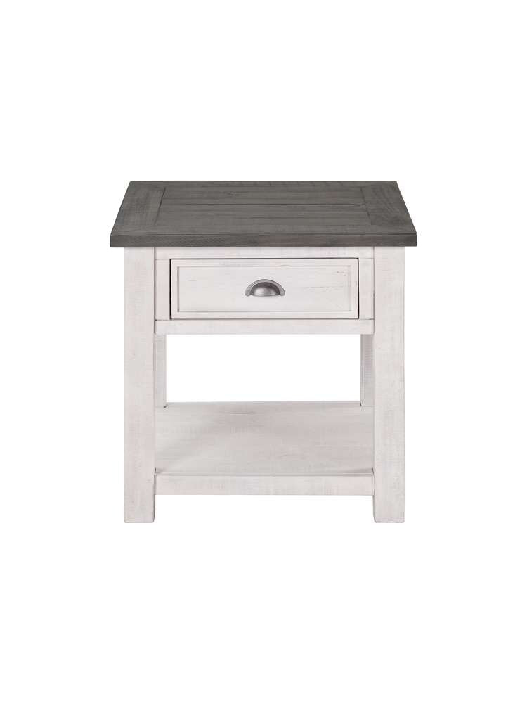 Martin Svensson Home -  Monterey End Table, White and Grey - 890635 veiw 3