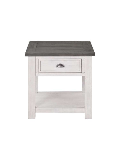 Martin Svensson Home -  Monterey End Table, White and Grey - 890635 veiw 3