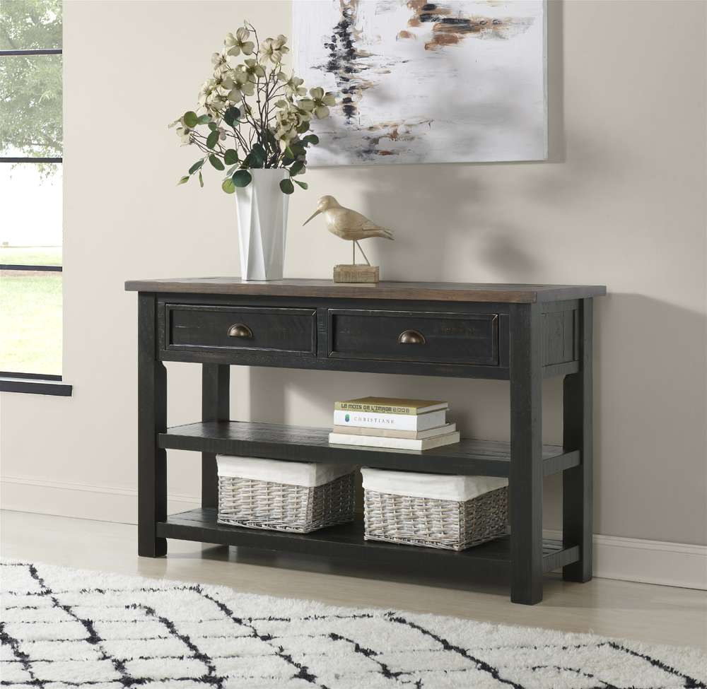 Martin Svensson Home -  Monterey Sofa Console Table, Black and Brown - 890642 veiw 1