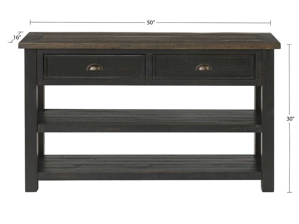 Martin Svensson Home -  Monterey Sofa Console Table, Black and Brown - 890642 veiw 5