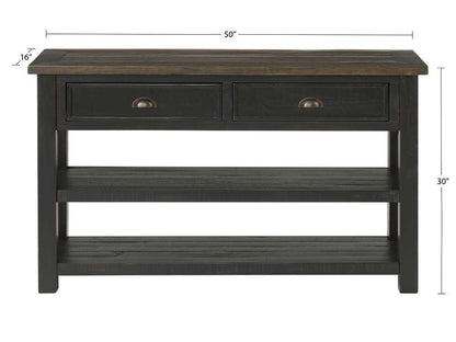 Martin Svensson Home -  Monterey Sofa Console Table, Black and Brown - 890642 veiw 5