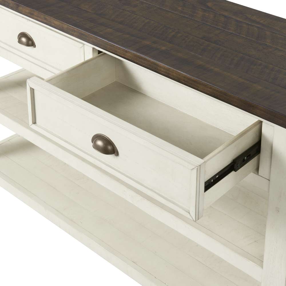 Martin Svensson Home -  Monterey Sofa Console Table, Cream White and Brown - 890646 veiw 3
