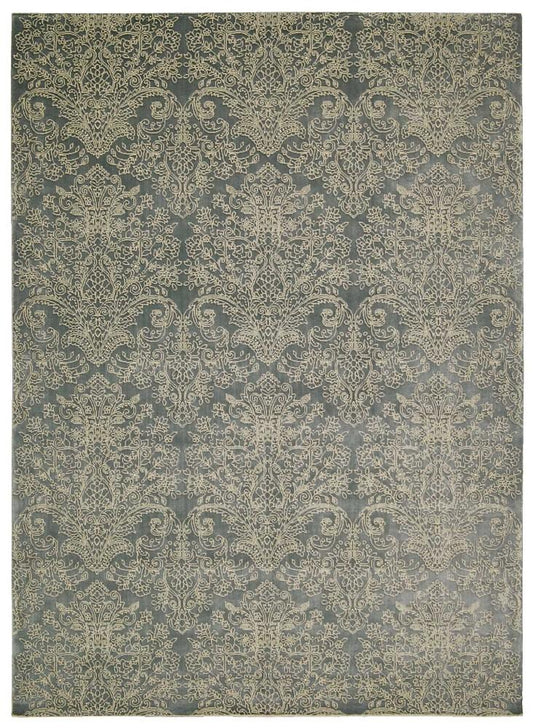 Michael Amini - - Platine MA202 Blue 53in x 75in Area Rug - MA202-99446233943_CLOSEOUT veiw 1