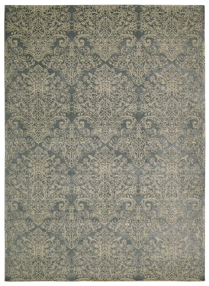 Michael Amini - - Platine MA202 Blue 76in x 106in Rug - MA202-99446233950_CLOSEOUT veiw 1