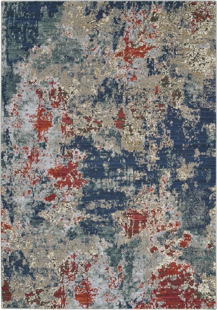 Nourison - Artworks ATW01 Blue and Red 56in x 8 Abstract Area Rug - ATW01-99446710635_CLOSEOUT veiw 1