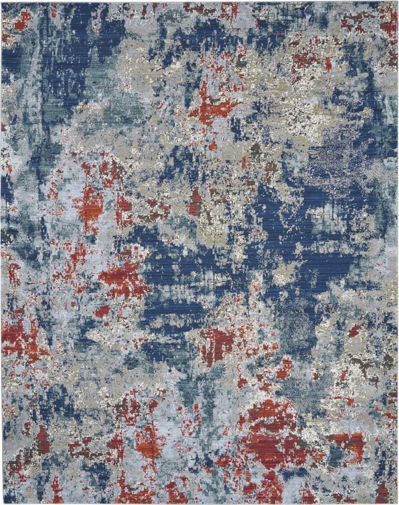 Nourison - Artworks ATW01 Blue and Red 96in x 126in Rug - ATW01-99446710673_CLOSEOUT veiw 1