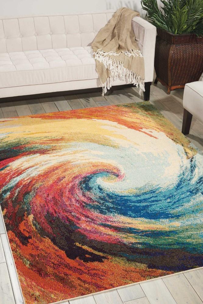 Nourison - Celestial CES07 Multicolor 53in x 73in Colorful Area Rug - CES07-99446337993 veiw 2