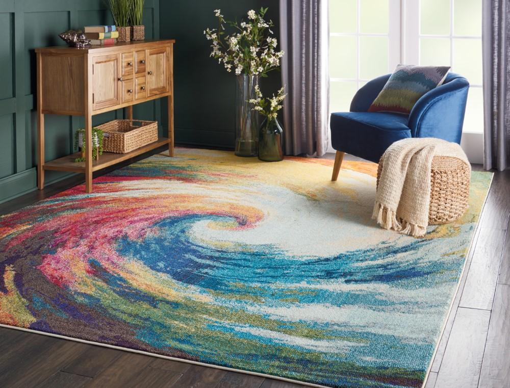 Nourison - Celestial CES07 Multicolor 710in x 106in Oversized Rug - CES07-99446338006 veiw 2