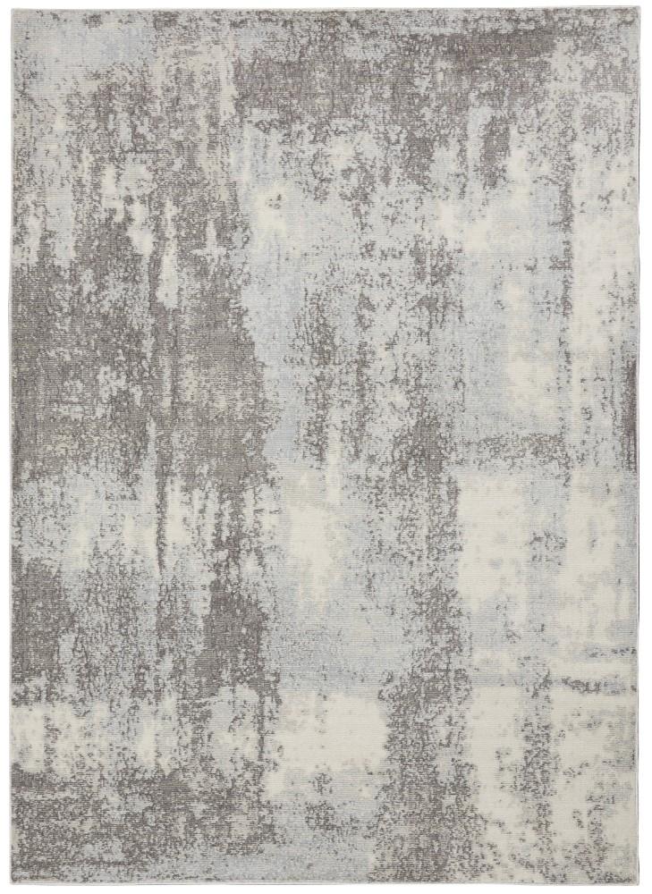 Nourison - Etchings 4 x 6 Bone/Light Blue Painterly Area Rug - ETC02-99446718273 veiw 1