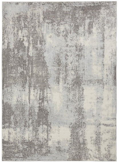 Nourison - Etchings 4 x 6 Bone/Light Blue Painterly Area Rug - ETC02-99446718273 veiw 1