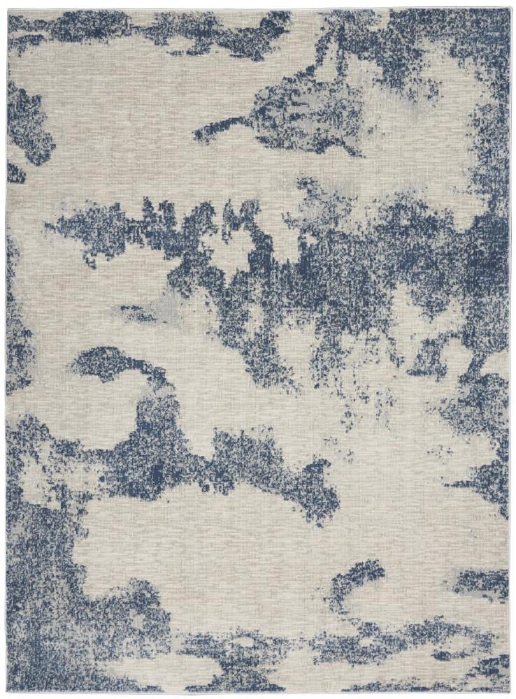 Nourison - Etchings 4 x 6 Ivory/Light Blue Abstract Area Rug - ETC03-99446718334_CLOSEOUT veiw 1