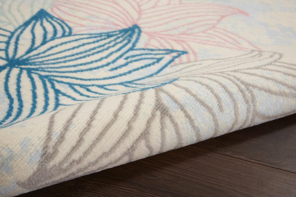 Nourison - Jubilant JUB08 White Multicolor 53in x 73in Beach Area Rug - JUB08-99446478627_CLOSEOUT veiw 2