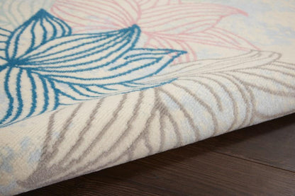Nourison - Jubilant JUB08 White Multicolor 53in x 73in Beach Area Rug - JUB08-99446478627_CLOSEOUT veiw 2